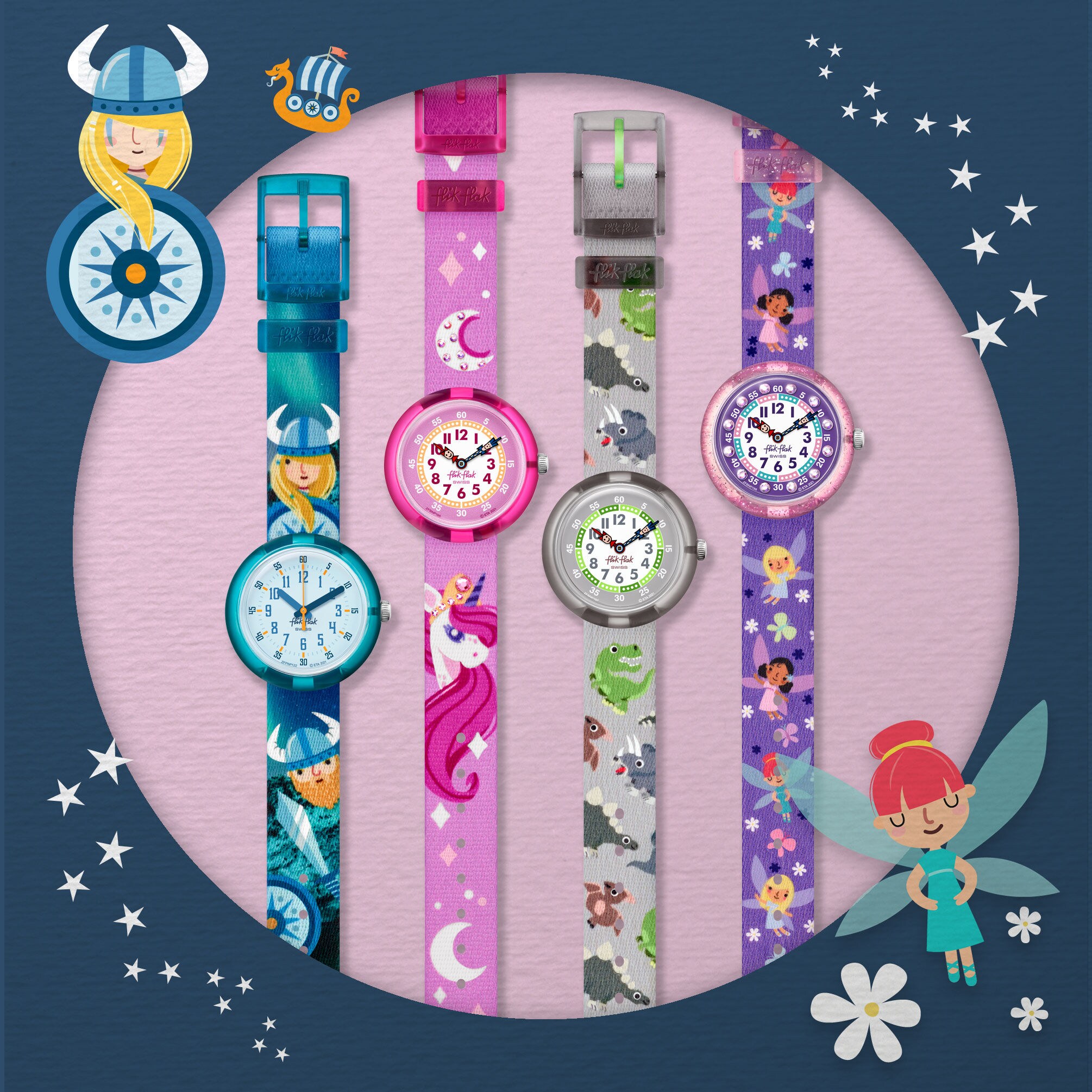 Orologio Flik Flak Tales From The World – Chang'e And The Jade Rabbit, Per Bambini, Cassa In Plastica Bio, Cinturino Riciclato - 2