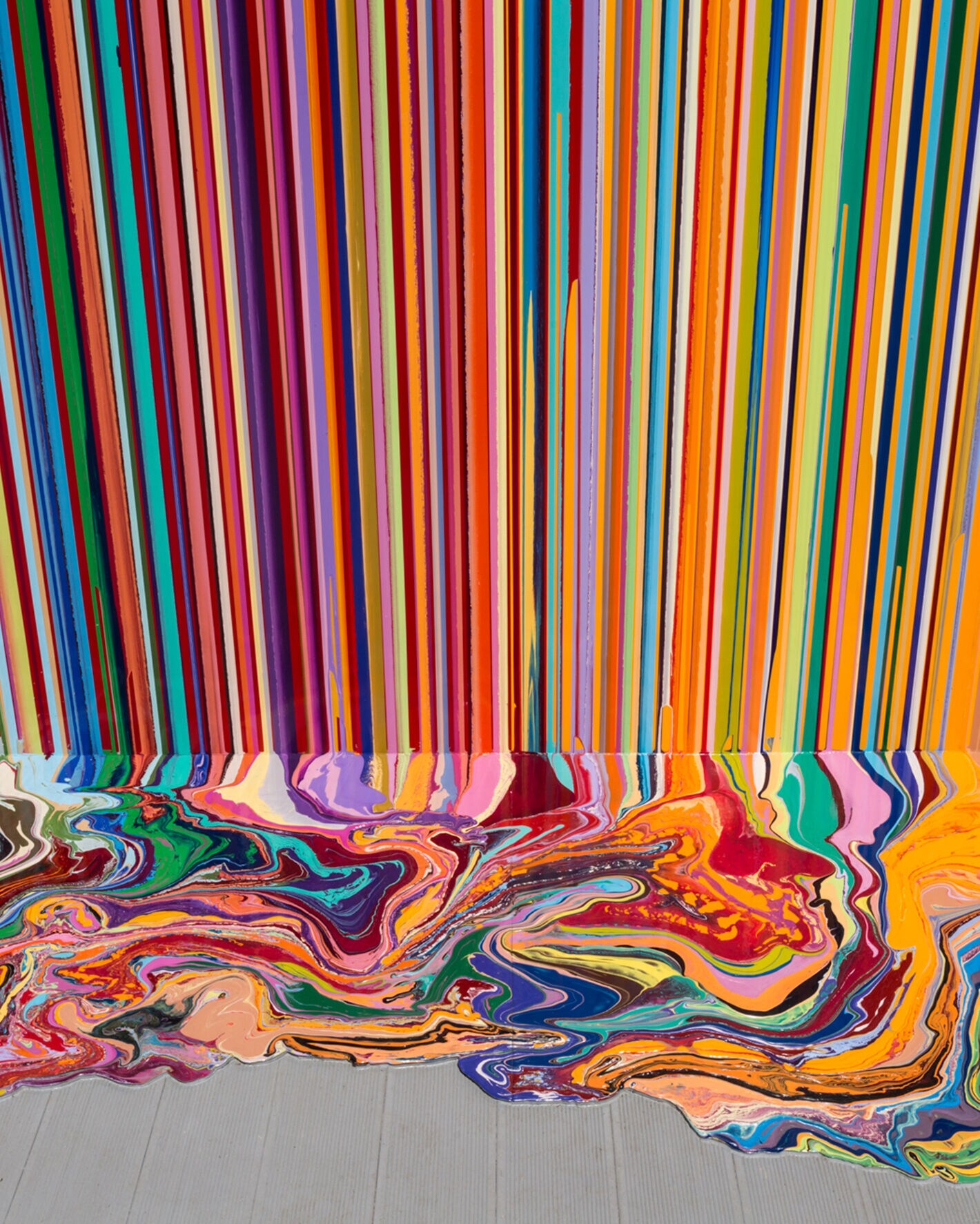 The artwork behind Swatch WIDE ACRES OF TIME, created by Ian Davenport for La Biennale Venezia, 2017