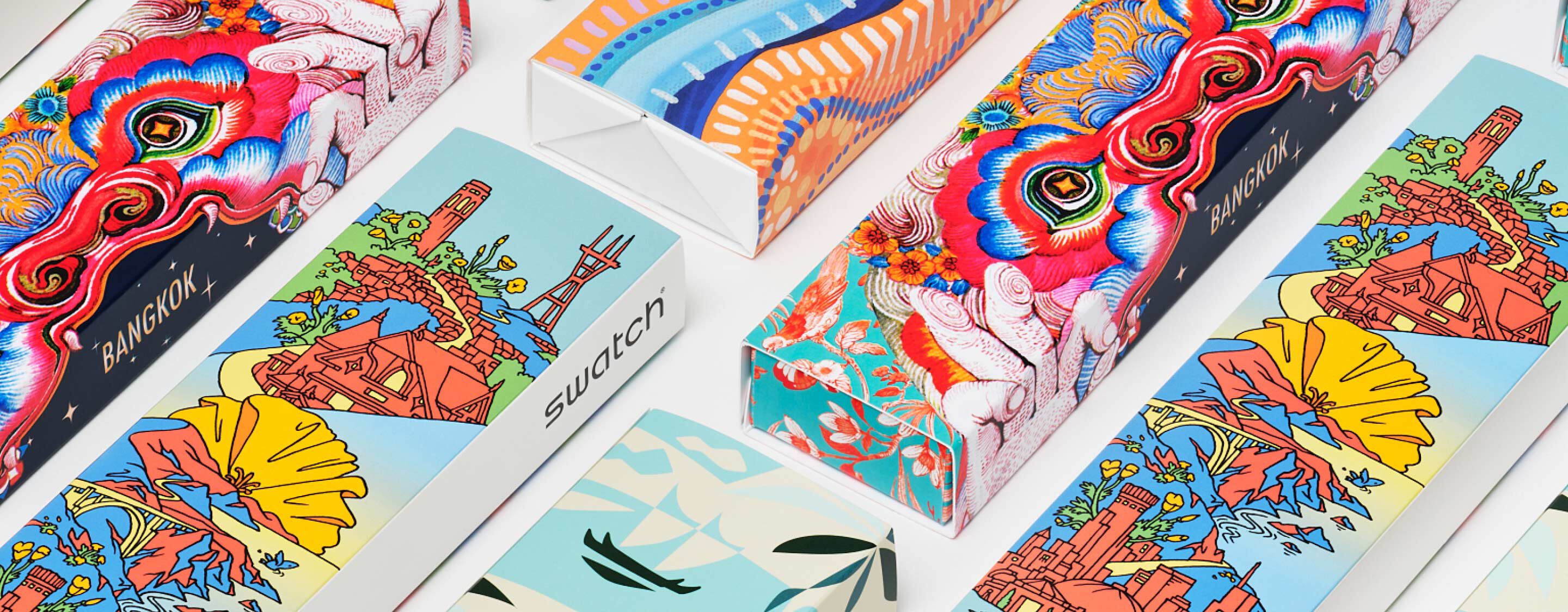 Swatch Destination Art watches - packaging