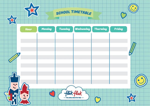 Flik Flak School Timetable